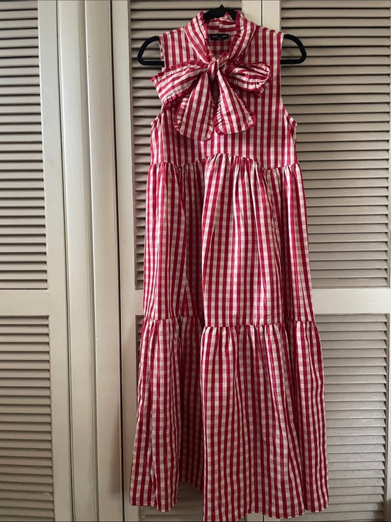 Sister Jane Dresses & Skirts - Sister Jane Stables Gingham Bow Midi Dress Sz S